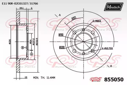 Тормозной диск MAXTECH 855050.0000