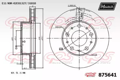 Тормозной диск MAXTECH 875641.0000