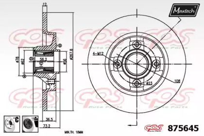 Тормозной диск MAXTECH 875645.6065