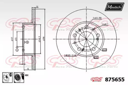 Тормозной диск MAXTECH 875655.6060