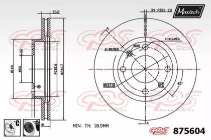 Тормозной диск MAXTECH 875604.6060