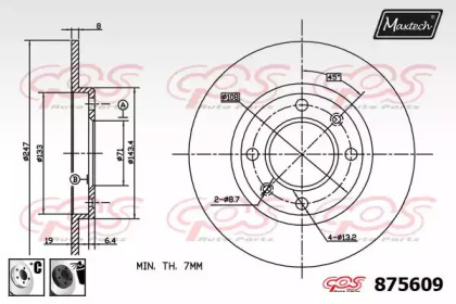 Тормозной диск MAXTECH 875609.6060