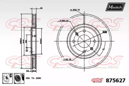 Тормозной диск MAXTECH 875627.6060