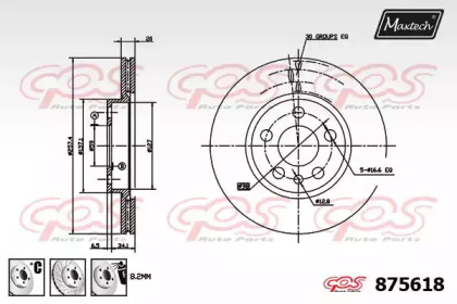 Тормозной диск MAXTECH 875618.6880