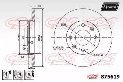 Тормозной диск MAXTECH 875619.6980