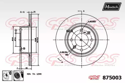 Тормозной диск MAXTECH 875003.6060