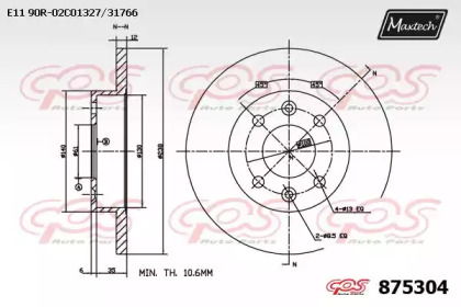 Тормозной диск MAXTECH 875304.0000