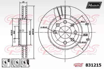 Тормозной диск MAXTECH 831215.6980