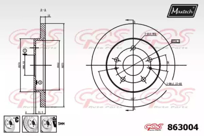 Тормозной диск MAXTECH 863004.6980