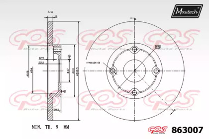 Тормозной диск MAXTECH 863007.0000