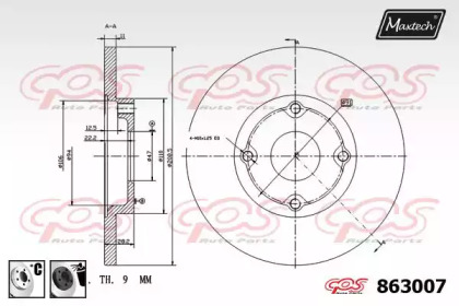 Тормозной диск MAXTECH 863007.6060