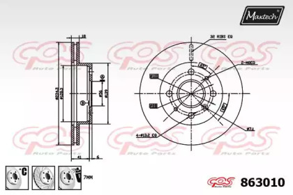 Тормозной диск MAXTECH 863010.6980