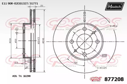 Тормозной диск MAXTECH 877208.0000