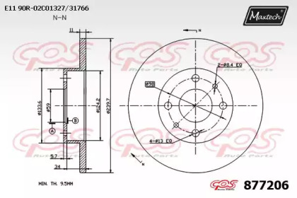 Тормозной диск MAXTECH 877206.0000