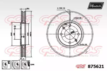 Тормозной диск MAXTECH 875621.6880