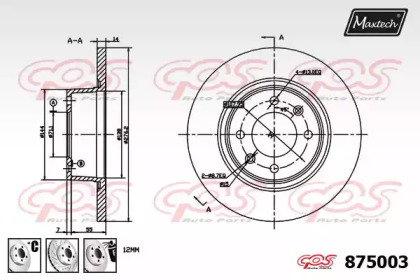 Тормозной диск MAXTECH 875003.6980