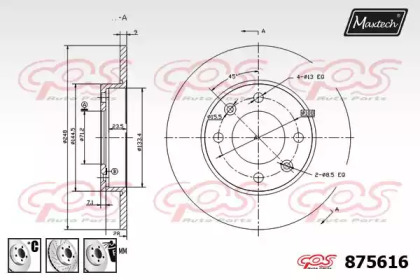 Тормозной диск MAXTECH 875616.6880