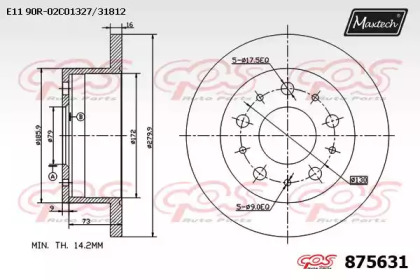 Тормозной диск MAXTECH 875631.0000