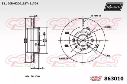 Тормозной диск MAXTECH 863010.0000