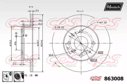 Тормозной диск MAXTECH 863008.6060