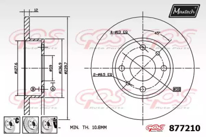 Тормозной диск MAXTECH 877210.6980