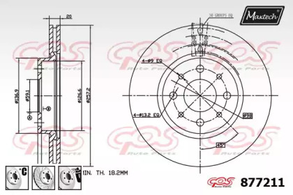 Тормозной диск MAXTECH 877211.6980