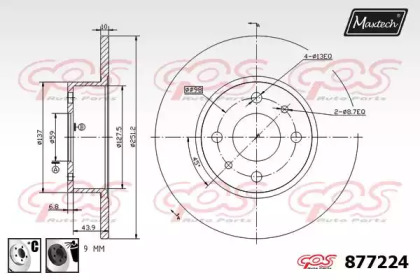 Тормозной диск MAXTECH 877224.6060