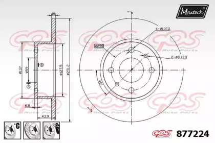 Тормозной диск MAXTECH 877224.6980