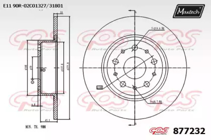 Тормозной диск MAXTECH 877232.0000