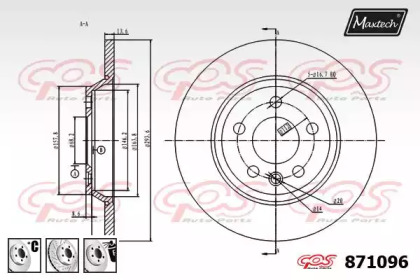 Тормозной диск MAXTECH 871096.6980