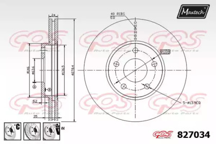 Тормозной диск MAXTECH 827034.6880