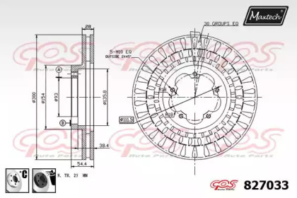 Тормозной диск MAXTECH 827033.6060