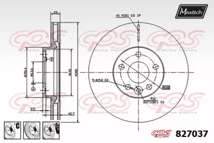 Тормозной диск MAXTECH 827037.6980