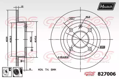 Тормозной диск MAXTECH 827006.6060