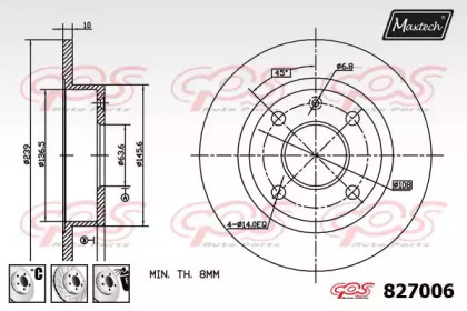 Тормозной диск MAXTECH 827006.6880