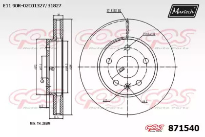 Тормозной диск MAXTECH 871540.0000