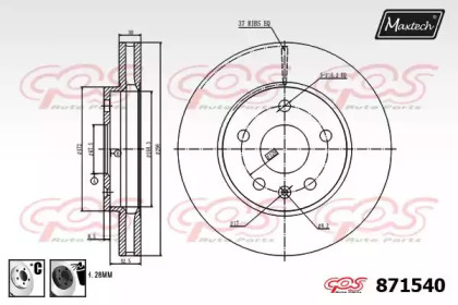 Тормозной диск MAXTECH 871540.6060