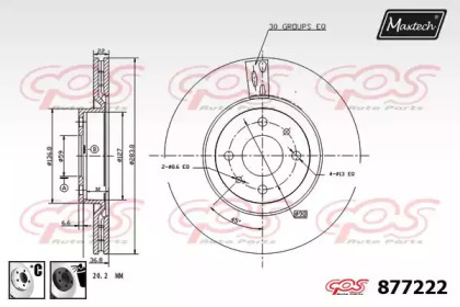 Тормозной диск MAXTECH 877222.6060