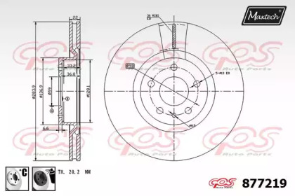 Тормозной диск MAXTECH 877219.6060