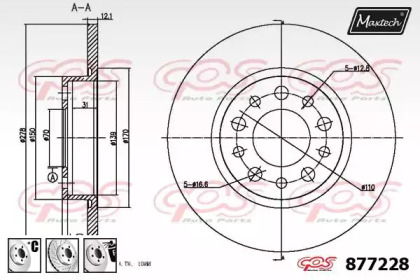 Тормозной диск MAXTECH 877228.6880