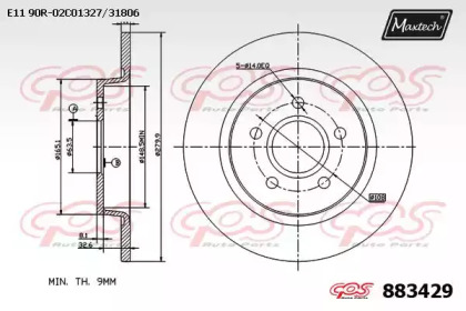 Тормозной диск MAXTECH 883429.0000