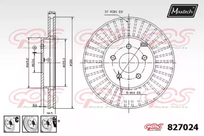 Тормозной диск MAXTECH 827024.6880