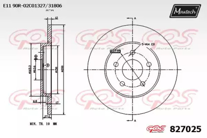 Тормозной диск MAXTECH 827025.0000