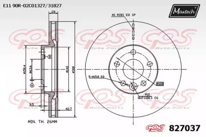 Тормозной диск MAXTECH 827037.0000