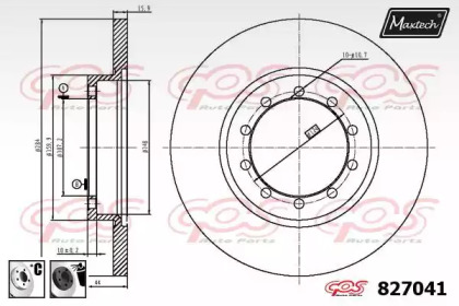 Тормозной диск MAXTECH 827041.6060