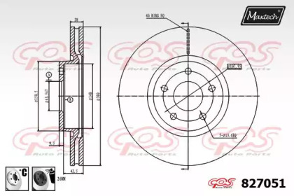 Тормозной диск MAXTECH 827051.6060