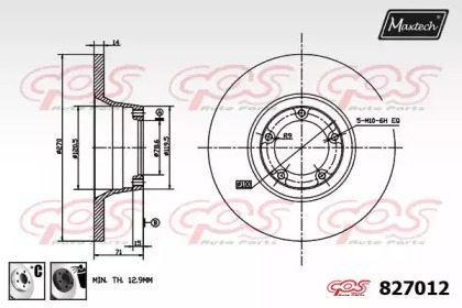 Тормозной диск MAXTECH 827012.6060