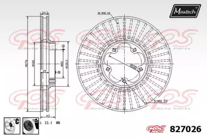 Тормозной диск MAXTECH 827026.6060