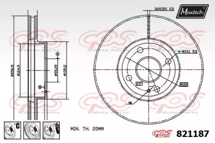 Тормозной диск MAXTECH 821187.6980