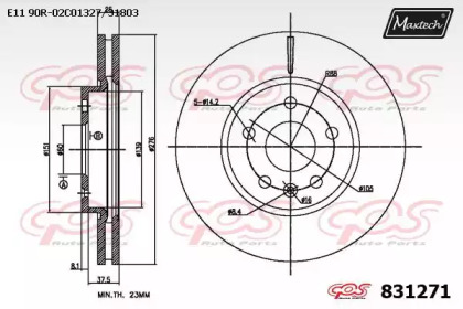 Тормозной диск MAXTECH 831271.0000